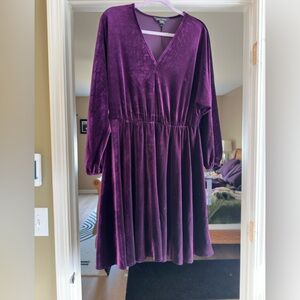 Purple Velvet Dress